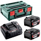 Базовый комплект Metabo: 2 аккумулятора Li-Power 18 V 5,2 Ah, з/у ASC 145 в MetaBOX 145