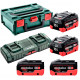 Базовый комплект Metabo: 4 аккумулятора LiHD 18 V 10 Ah, з/у ASC 145 DUO в MetaBOX 145