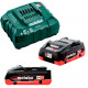 Базовый комплект Metabo: 2 аккумулятора LiHD 18 V 4 Ah, з/у ASC 55