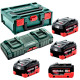 Базовый комплект Metabo: 4 аккумулятора LiHD 18 V 5.5 Ah, з/у ASC 145 DUO в MetaBOX 145