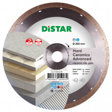 Алмазный диск по керамике Distar Hard Ceramics Advanced 1A1R 250х1.6х10х25.4 мм