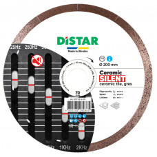 Алмазный диск по керамограниту Distar Ceramic Silent 1A1R 200х1.4х10х25.4 мм