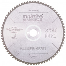 Пильный диск Metabo Aluminium Cut Professional 254х30 мм, Z72 FZ/TZ 5° NEG