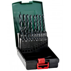 Набір свердел по металу HSS-R Metabo 1-10 мм, 19 шт