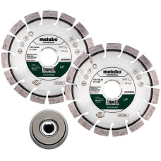Алмазный отрезной круг Metabo Universal Professional UP 125х2.4x9х22.23 мм 2 шт со стяжной гайкой Quick M14