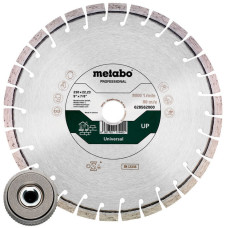 Алмазный отрезной круг Metabo Universal Professional UP 230х2.6x9х22.23 мм со стяжной гайкой Quick M14