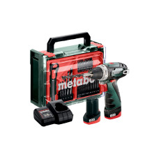 Аккумуляторная дрель-шуруповерт Metabo PowerMaxx Basic Set, 2 акб 12 V 2.0 Ah, з/у LC 24, в кейсе