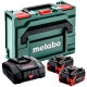 Комплект 2 аккумулятора Metabo LiHDX 18V 8 Ah и зарядное устройство ASC 290 в metaBOX 145