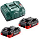 Комплект 2 аккумулятора Metabo LiHDX 18 V 4 Ah зарядное устройство ASC 145 в коробке