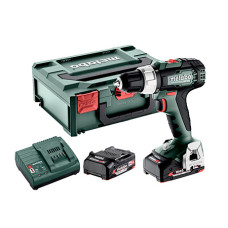 Аккумуляторная дрель-шуруповерт Metabo BS 18 L, 2 акб 18 В 2.0 Ah, з/у, БЗП, кейс