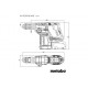 Акумуляторний перфоратор Metabo KH 18 LTX BL 24 Q Set ISA, без акб і з/п, в кейсі metaBOX 185 XL