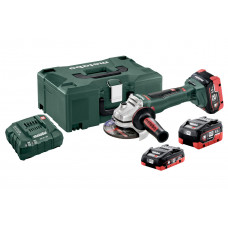 Аккумуляторная угловая шлифмашина Metabo WB 18 LTX BL 125 QUICK SET MetaLoc, 2 акб 5,5 А/ч, 1 акб 4 А/ч, з/у