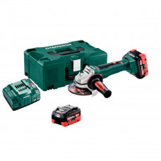 Аккумуляторная угловая шлифмашина Metabo WPB 18 LTX BL 125 Quick, 2 акб 5.5 Ah, з/у в пластиковом кофре 