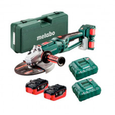 Аккумуляторная угловая шлифмашина Metabo WPB 36-18 LTX BL 230 MetaLoc, 4 акб 8.0 Ah, 2 з/у