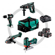 Набор аккумуляторных инструментов Metabo Combo 4.3, 3 акб 18 В Li-Power 4.0 Ah, з/у, сумка