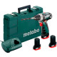 Аккумуляторная дрель-шуруповерт Metabo POWERMAXX BS BASIC SET, 3 акб 12 В Li-Power 2.0 Ah, з/у, кейс