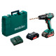 Аккумуляторная ударная дрель Metabo SB 18, 2 акб 18 В Li-Power 1.5 Ah, з/у, кейс