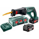 Аккумуляторная сабельная пила Metabo ASE 18 LTX, 2 акб 18 В Li-Power 4.0 Ah, з/у, кейс