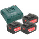 Базовый комплект Metabo 18 В 3х5.2 Ah, з/у ASC Ultra