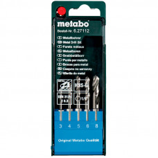 Набор сверл по металлу с шестигранным хвостовиком Metabo HSS-G, 5 шт.